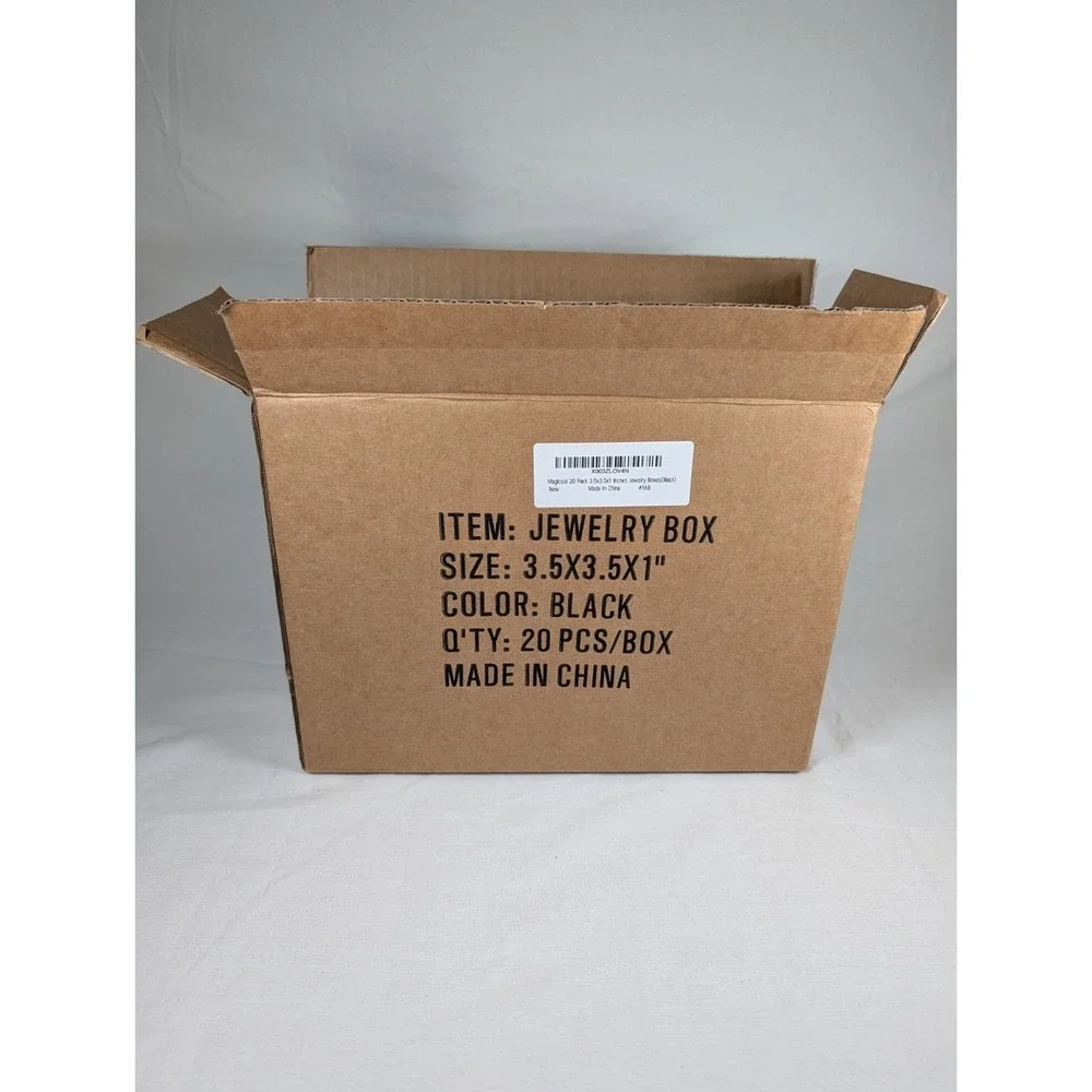 Jewelry Gift Boxes Black With Lids  3.5'x3.5